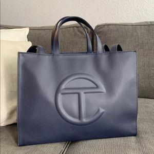 NWOT Navy Telfar Shopping Bag Medium